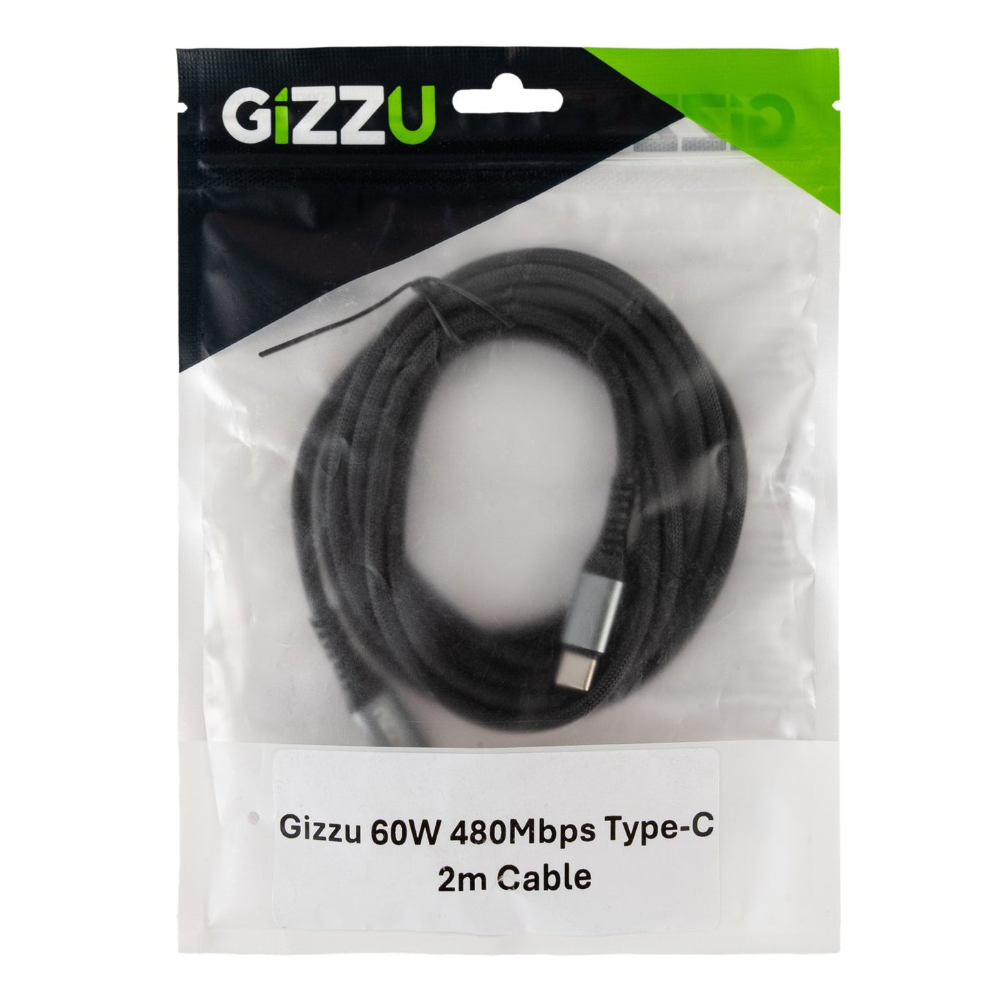 GIZZU 60W 480Mbps Type-C 2m Cable