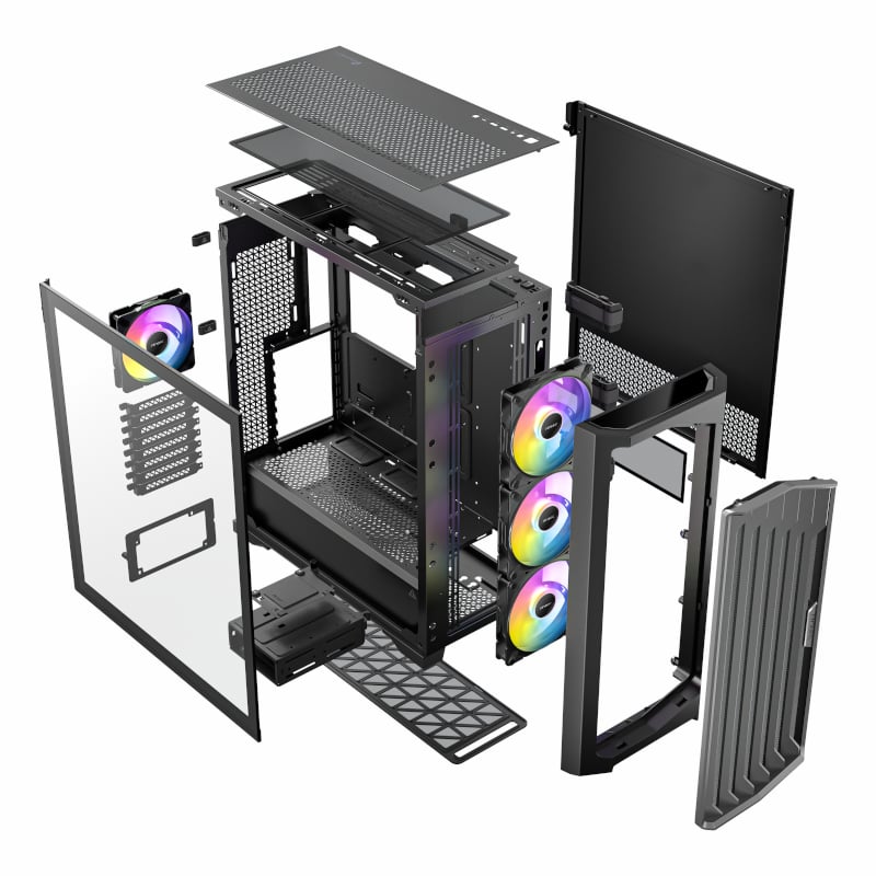 Antec Performance FT1 E-ATX |ATX |M-ATX | ITX ARGB Full-Tower Gaming Chassis - Black