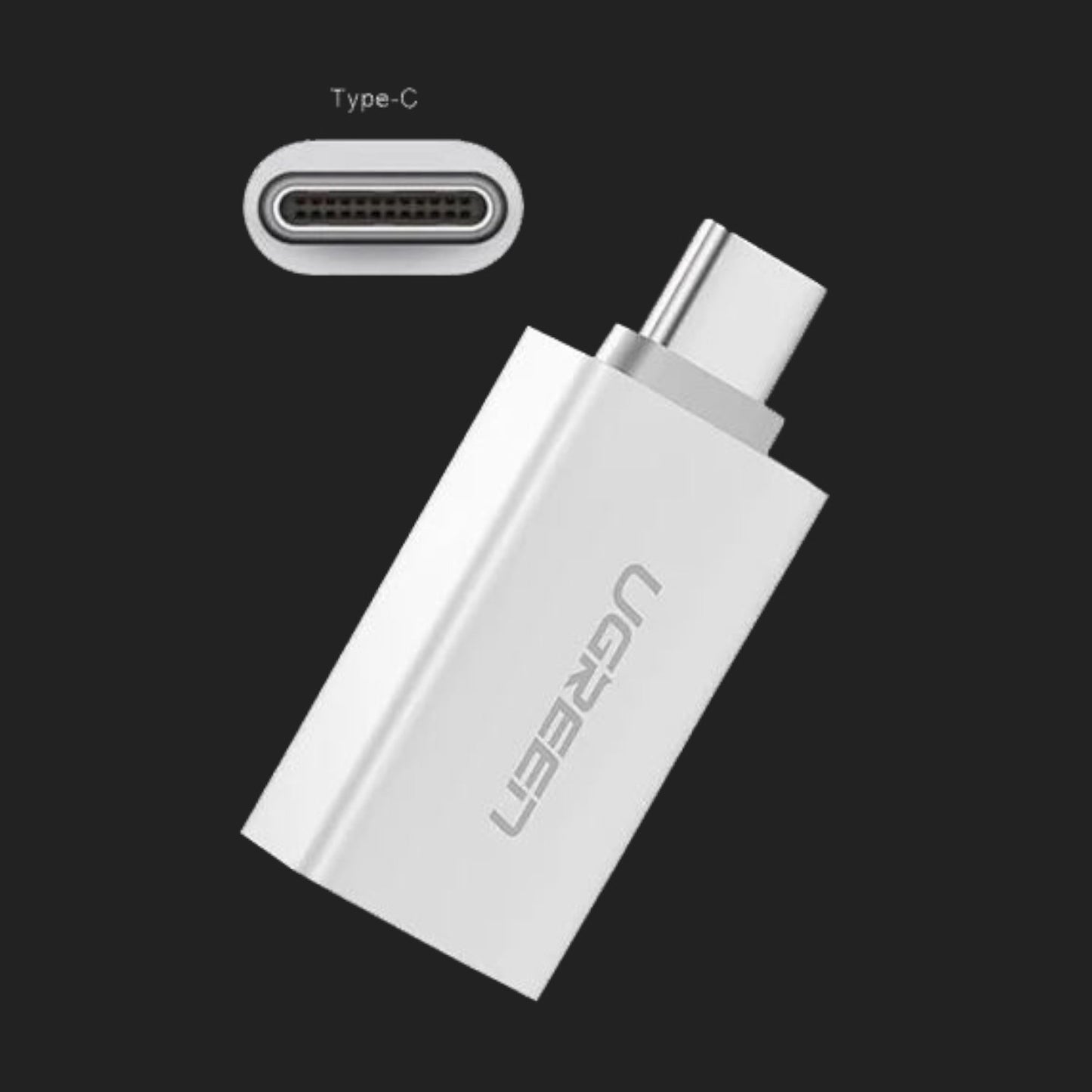 Ugreen USB-A to USB Type-C Adapter - White