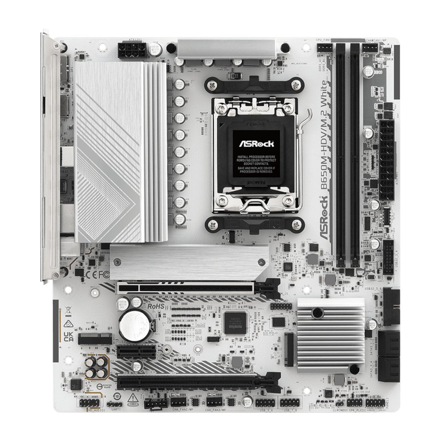 ASRock B650M-HDV/M.2 AM5 Micro-ATX Motherboard - White
