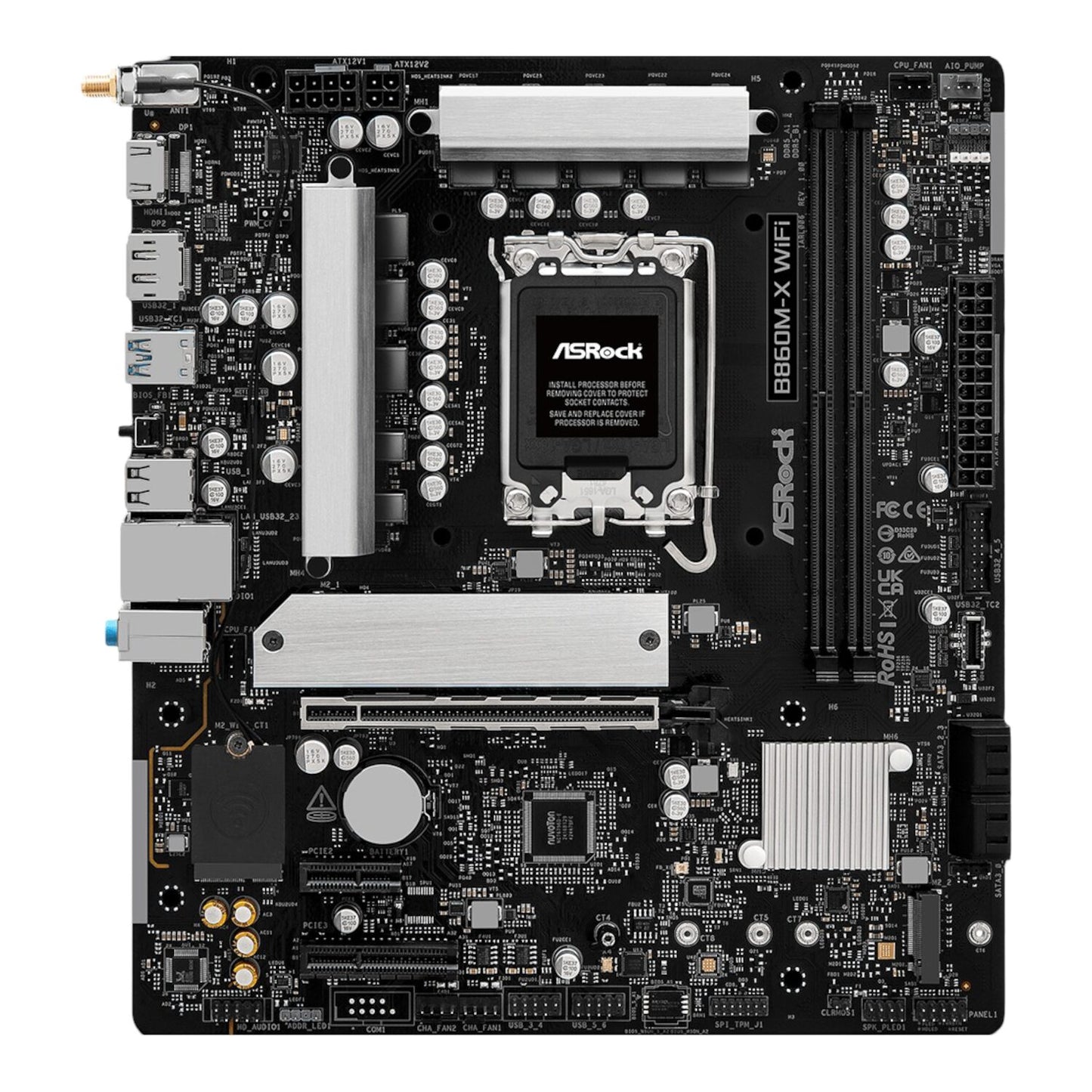 ASRock B860M-X Micro ATX DDR5 Motherboard (PCIe 5 and Wi-Fi 6E)