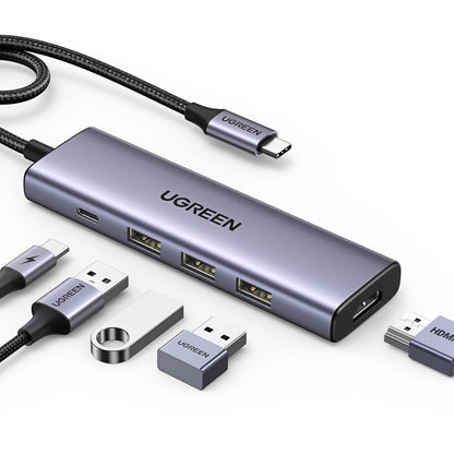 UGREEN Revodok 5-in-1 Type-C Hub | 4K HDMI | Type-C | USB3.0
