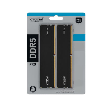 Crucial Pro 64GB DDR5-6400 Overclocking Memory Kit - Black
