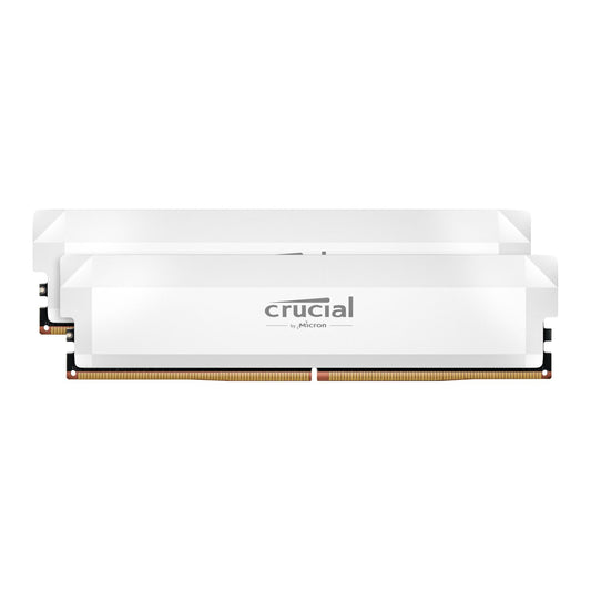 Crucial Pro DDR5-6000 64GB (2 x 32GB) Overclocking Memory Kit - White