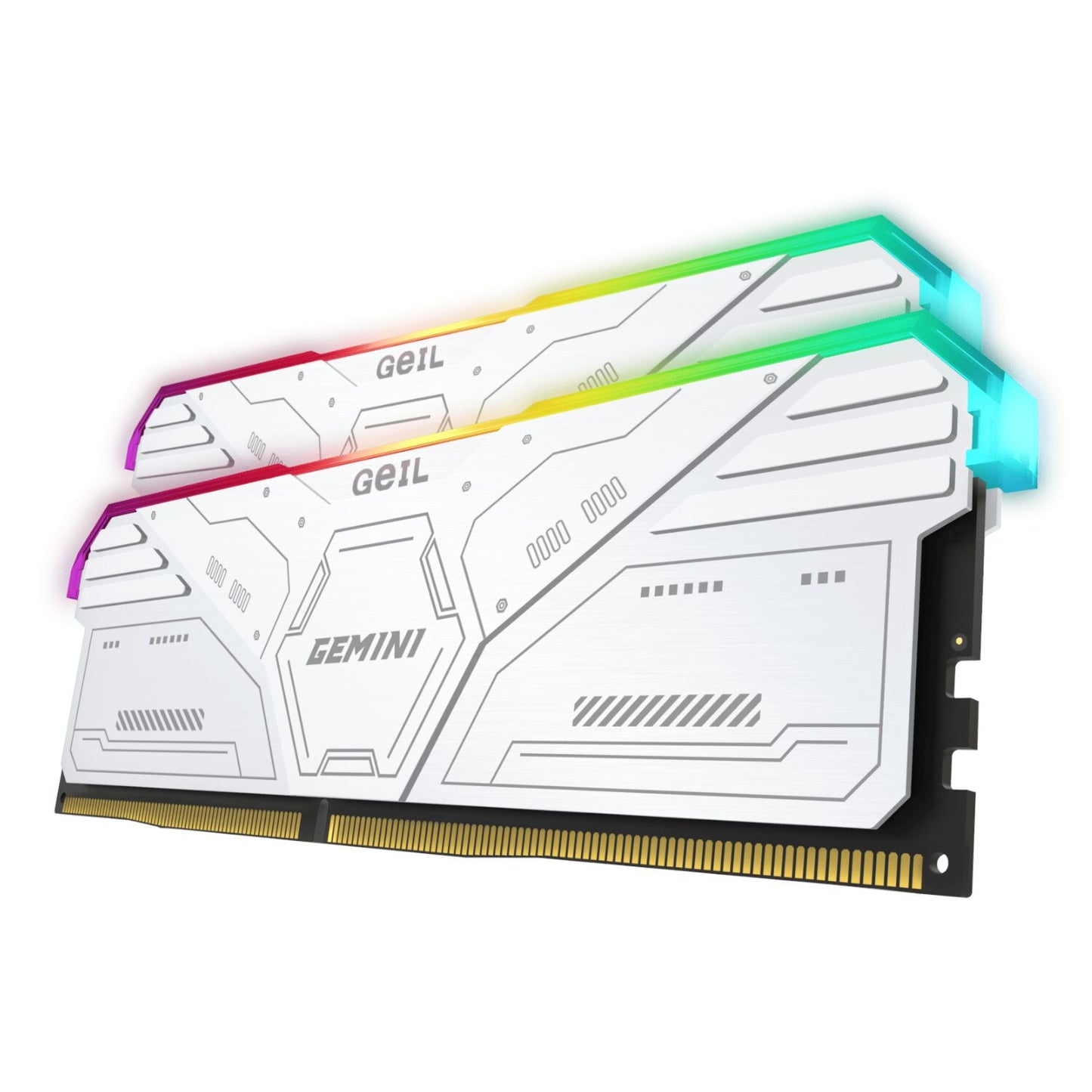 Geil Gemini RGB 64GB KIT(2X32GB) 6000MHz DDR5 Desktop Gaming Memory - White