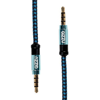 Gizzu 3.5mm AUX Cable 1.5m - Black/Blue