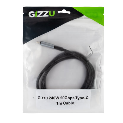 GIZZU 240W 20Gbps Type-C 1m Cable