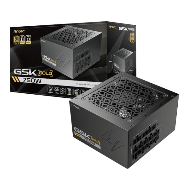Antec GSK 750W PCIe 5.1 Gen5 80 PLUS Gold Fully Modular Power Supply