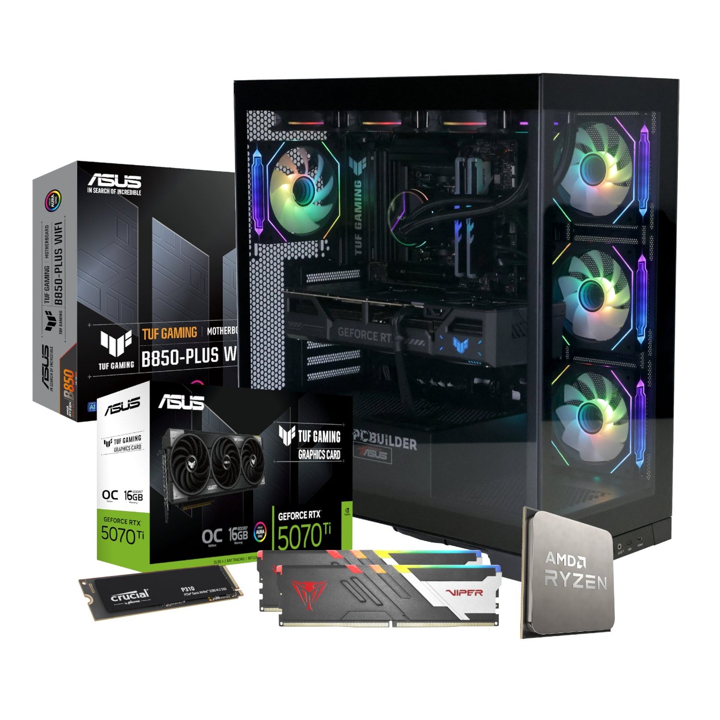 PCBuilder Ryzen 7 7800X3D ARCHON Windows 11 Gaming PC