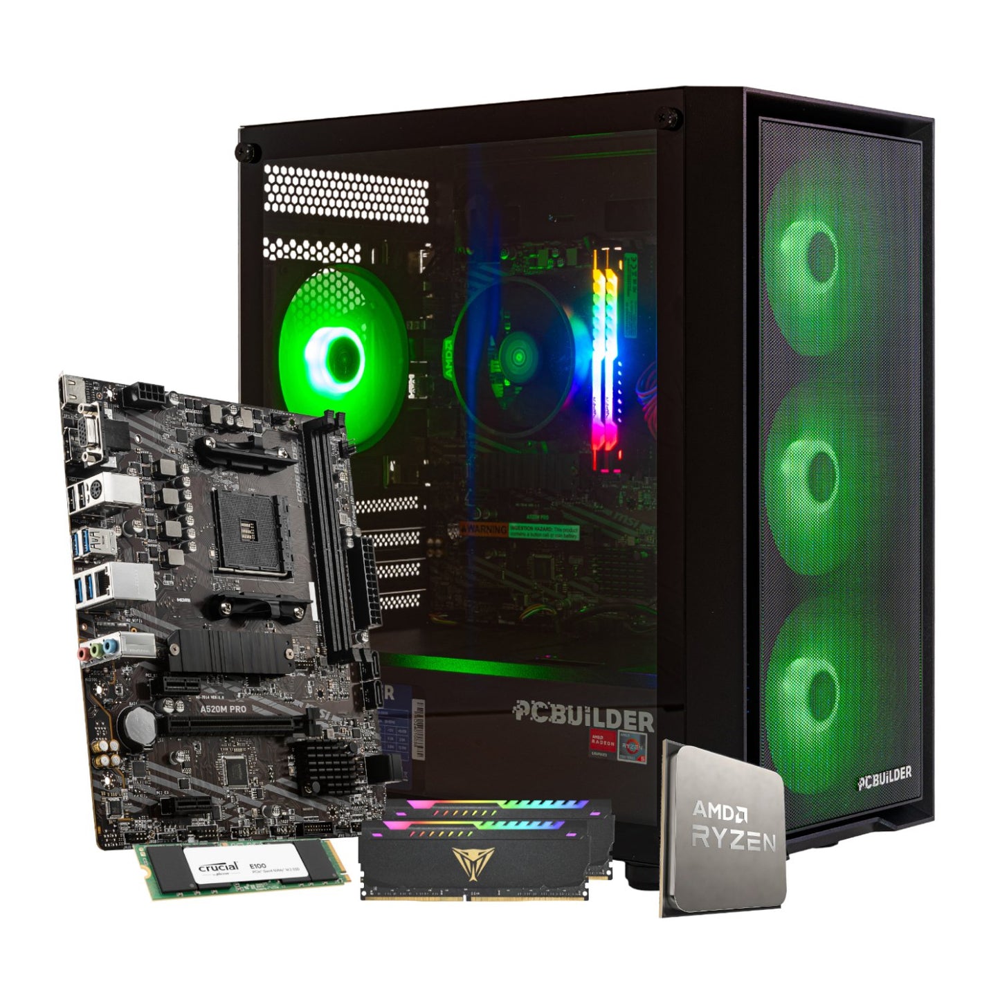 PCBuilder Ryzen 5 5600GT DEFENDER Windows 11 Gaming PC