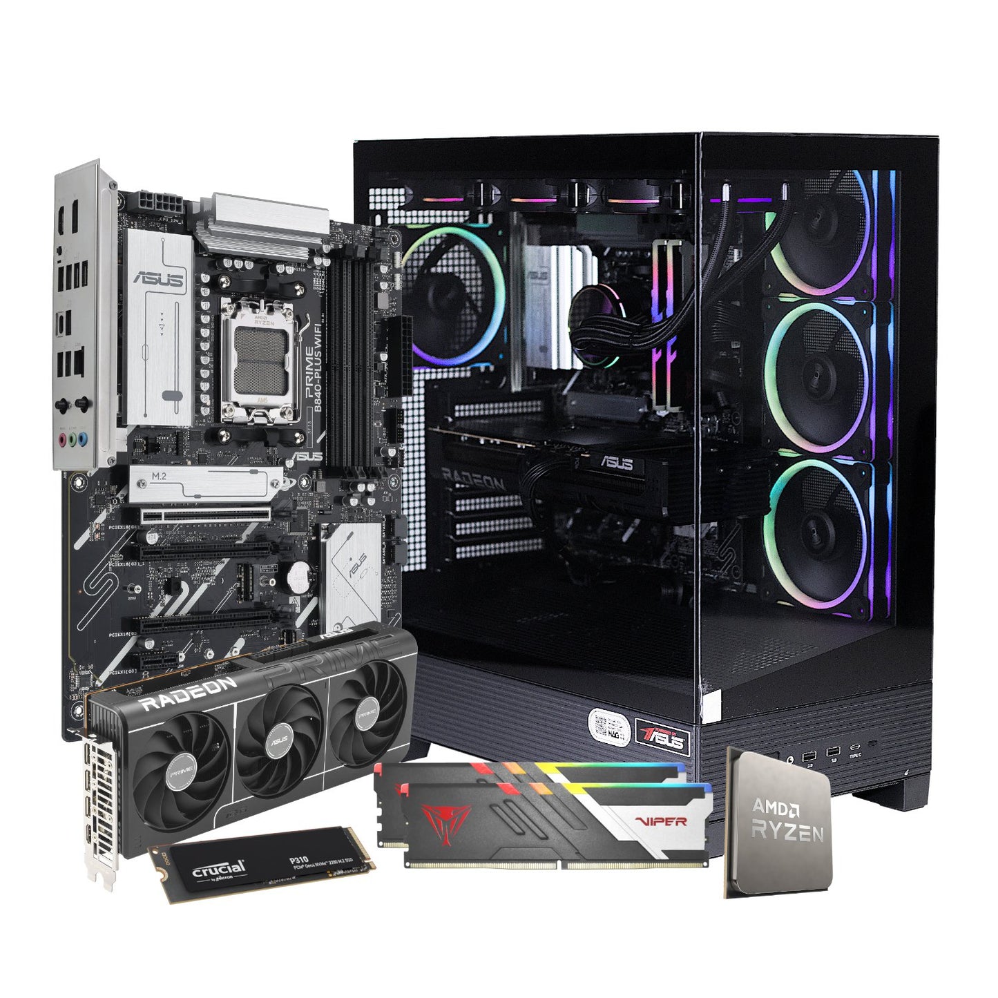 PCBuilder Ryzen 7 7800X3D MAXIMUS Windows 11 Gaming PC