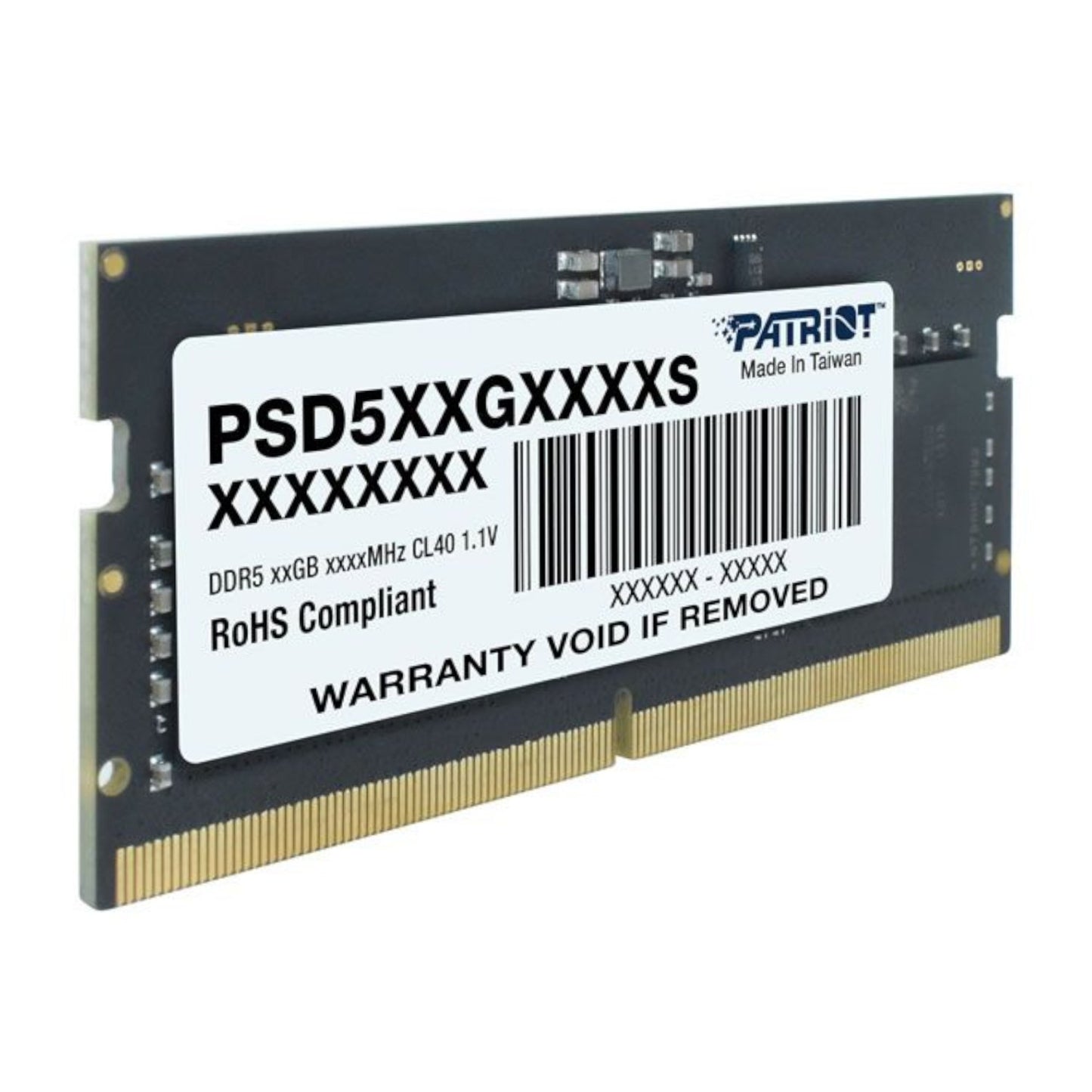 Patriot Signature Line DDR5 8GB 4800MHz Single Rank SODIMM Notebook Memory