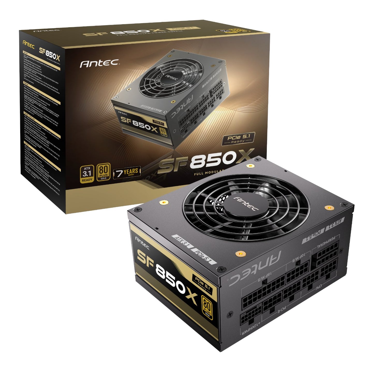 Antec SF850X 80PLUS Gold PCIe 5.1 ATX3.1 Modular Power Supply