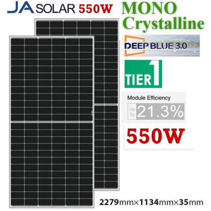 Solarix JA 550W Mono Crystalline Half Cell Solar Panel
